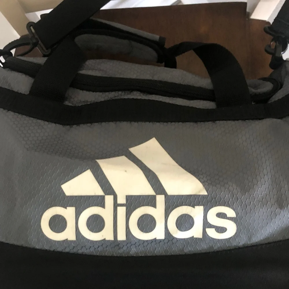 Adidas Defender IV Black and Gray Duffel Bag